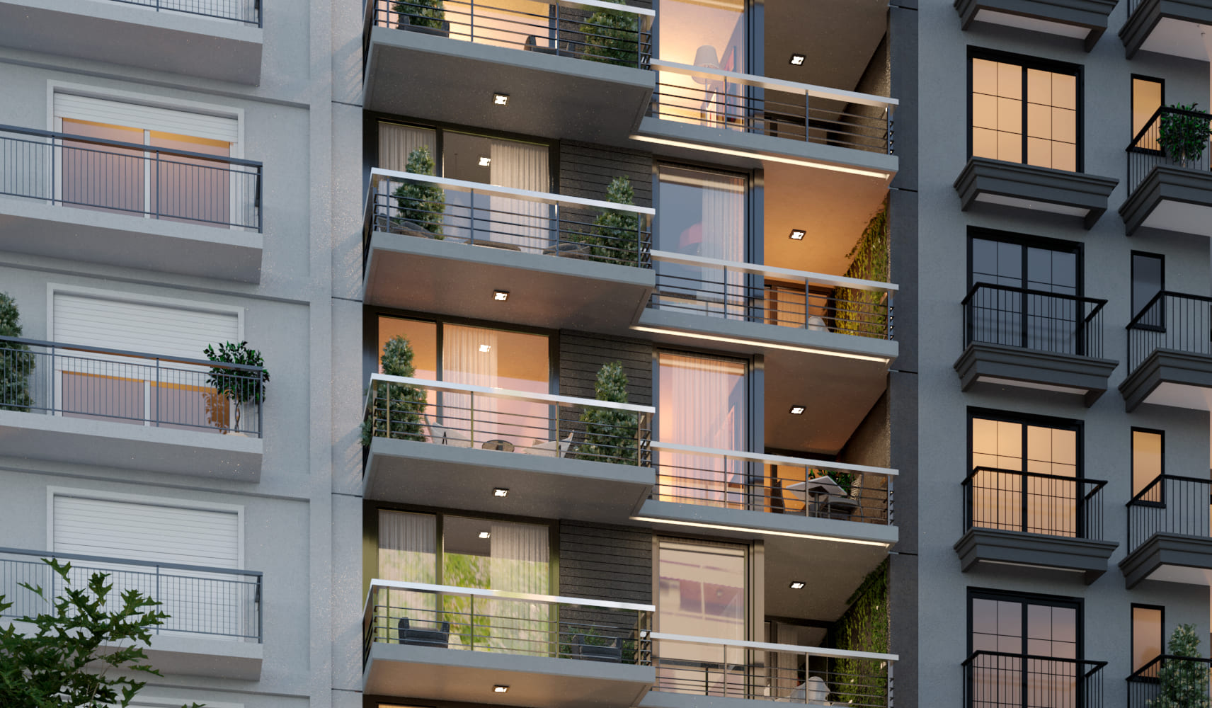 Render exterior del edificio