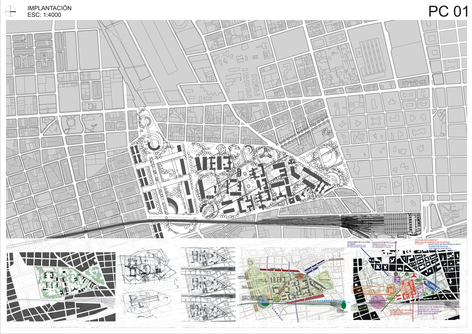 Vista general del parque cívico